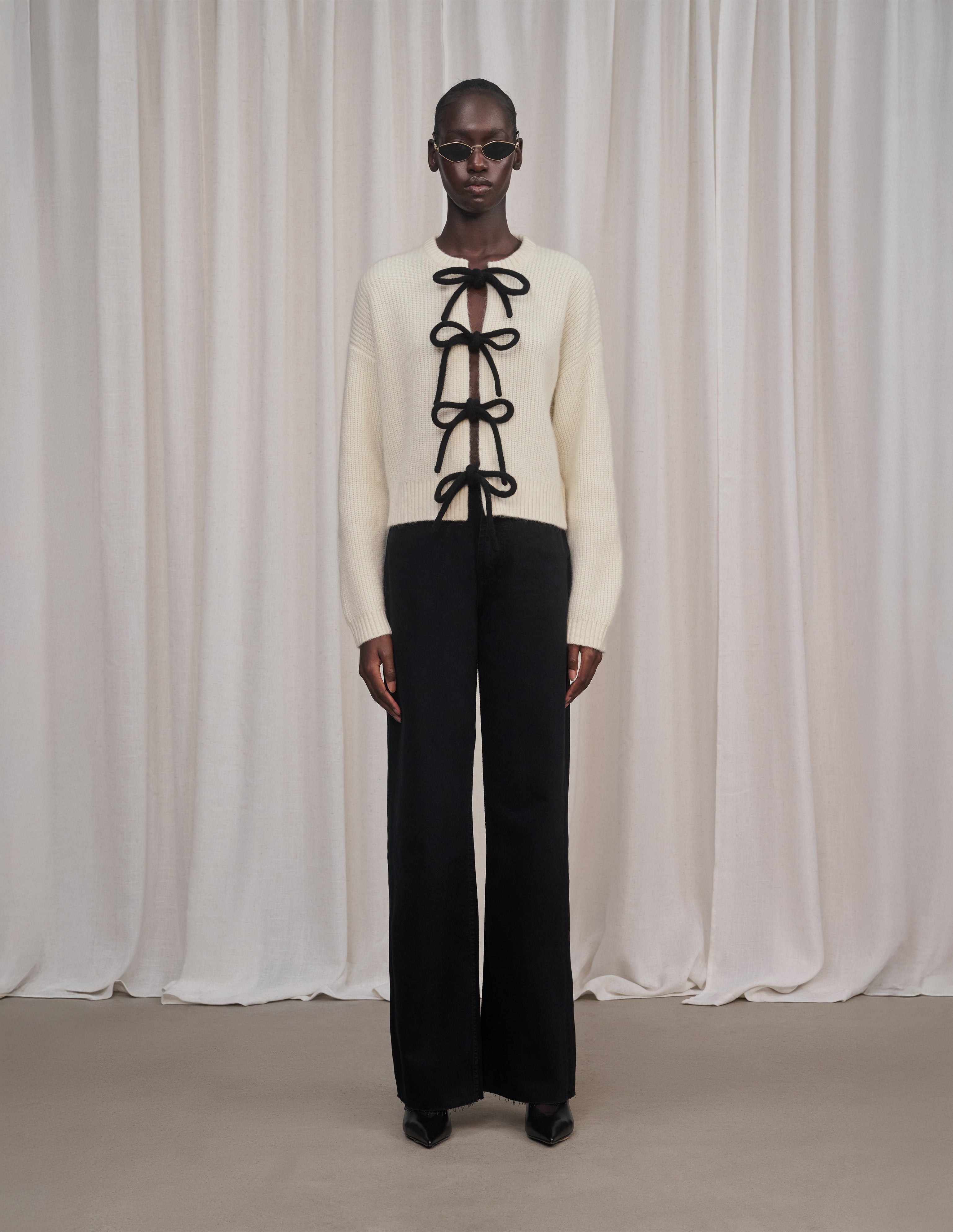 Ellie - Bow Cardigan with Front Ties