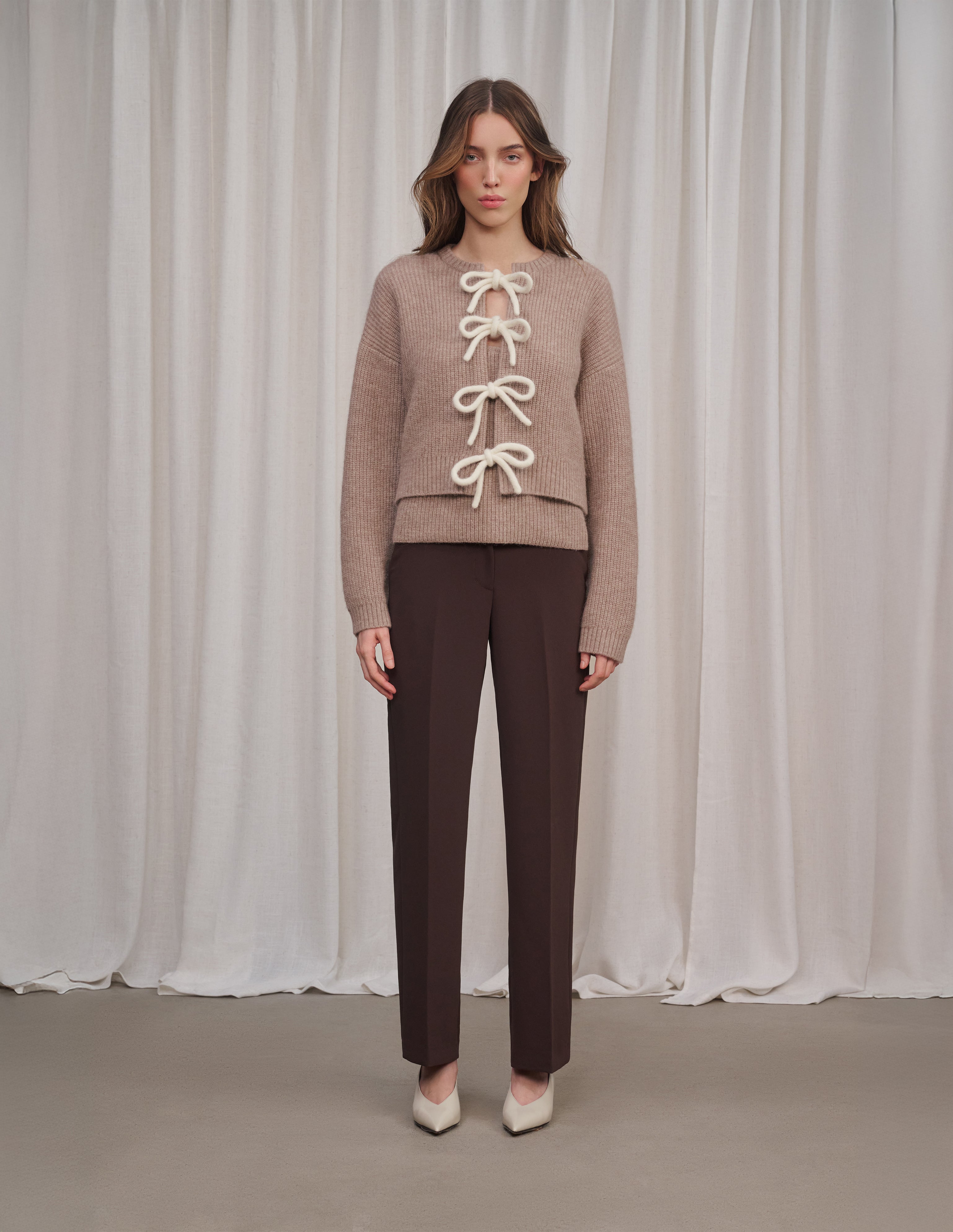 Ellie - Bow Cardigan with Front Ties